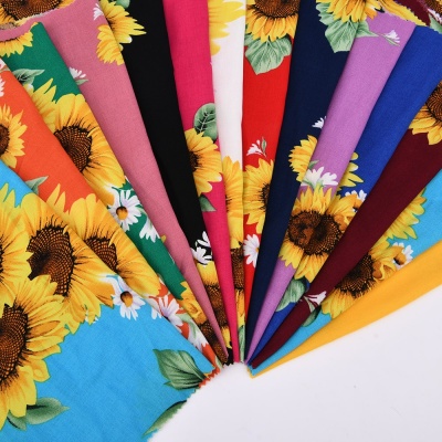 30S*30S Sunflower Printed Rayon Fabric