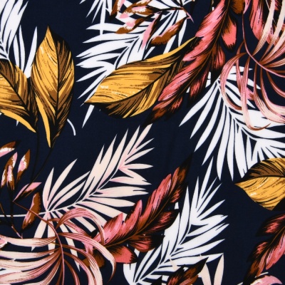 30S*30S Palm Tree Printed Rayon Material Fabric
