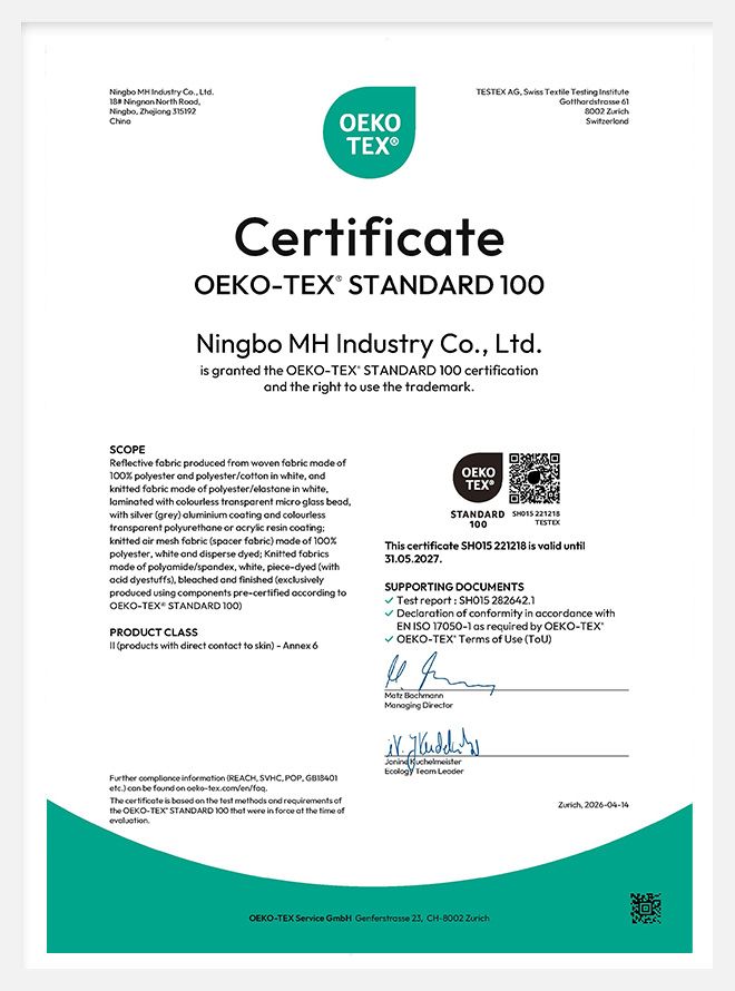 Oeko-Tex Standard 100 Annex 4